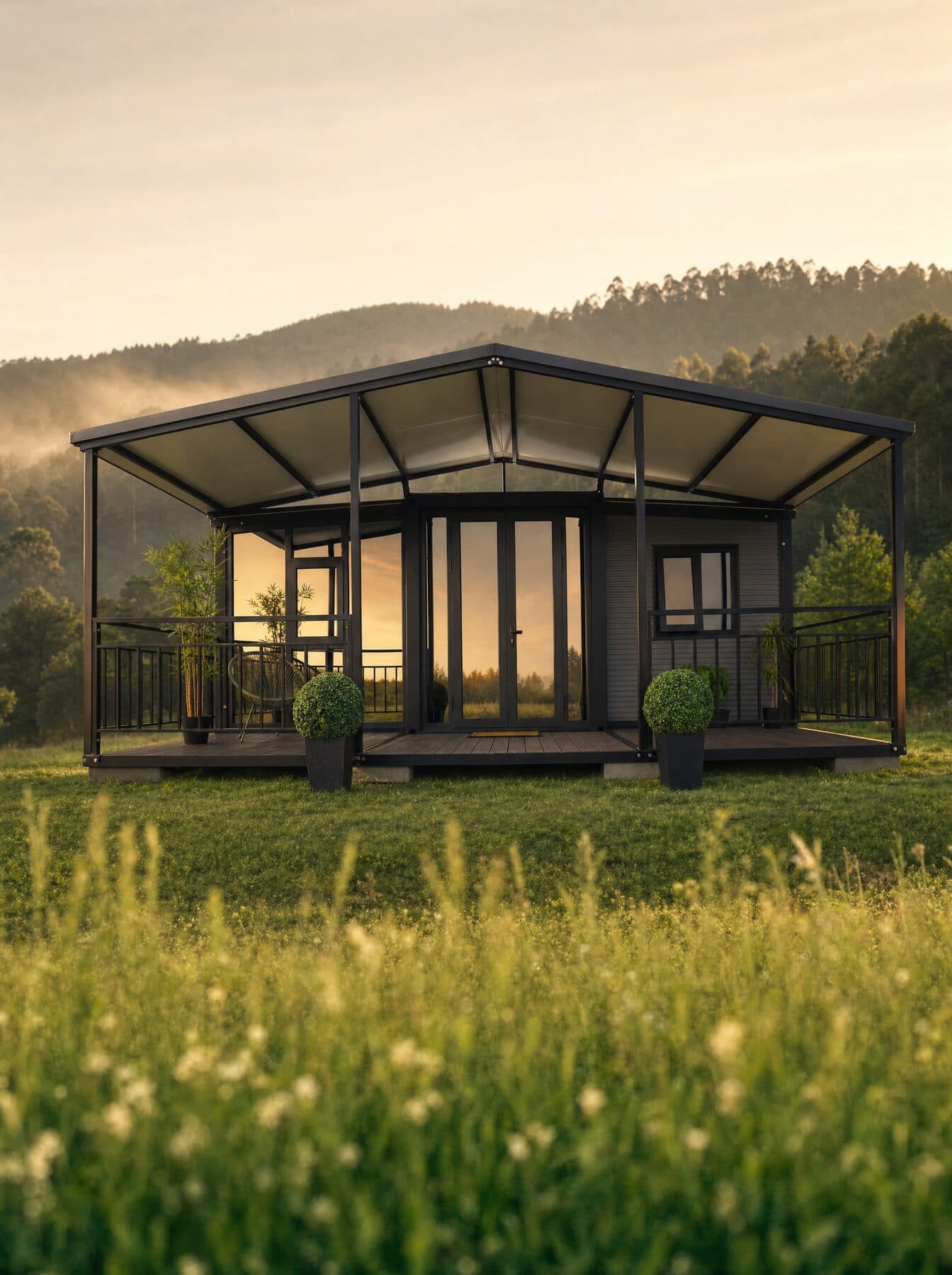 Casa modular Canary Luxury montada en A Coruña